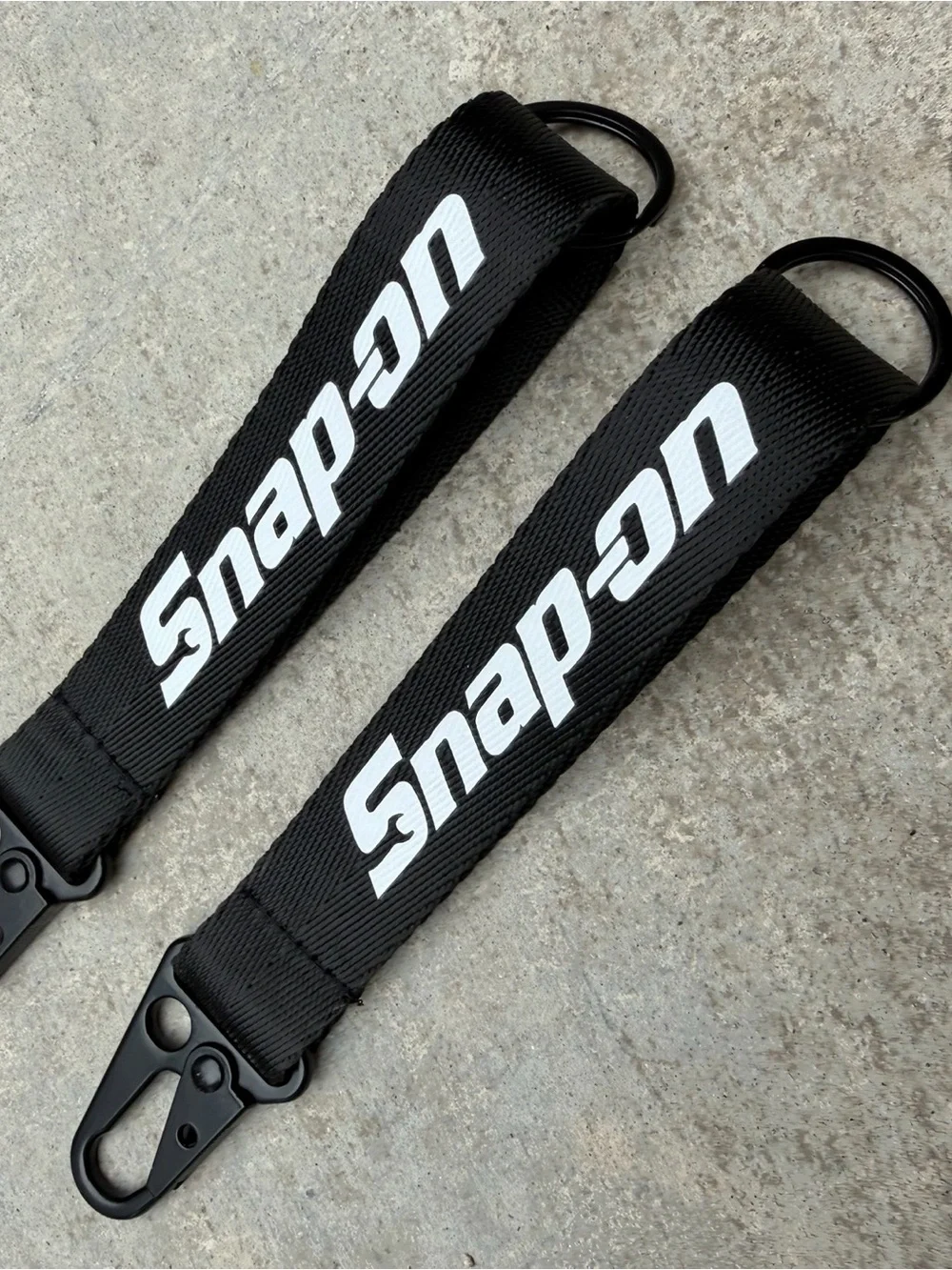 Snap On Tools Set Of 2 Keychain Ring W/ Carabiner Lanyard Snap-On Racing